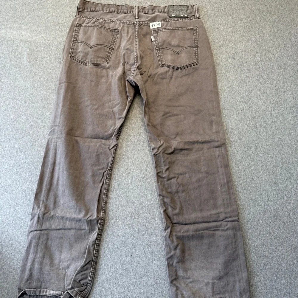 Levis 514 Straight Fit Pants Mens 36x30 Charcoal Grey Silver Tab